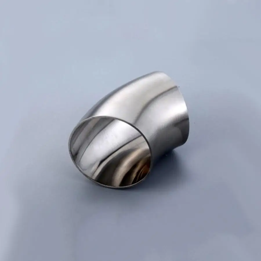 

48mm 1.89 Inch Pipe OD SUS 304 Stainless Steel Sanitary Butt Welding 45 Degree Elbow Fitting Home Brew Beer