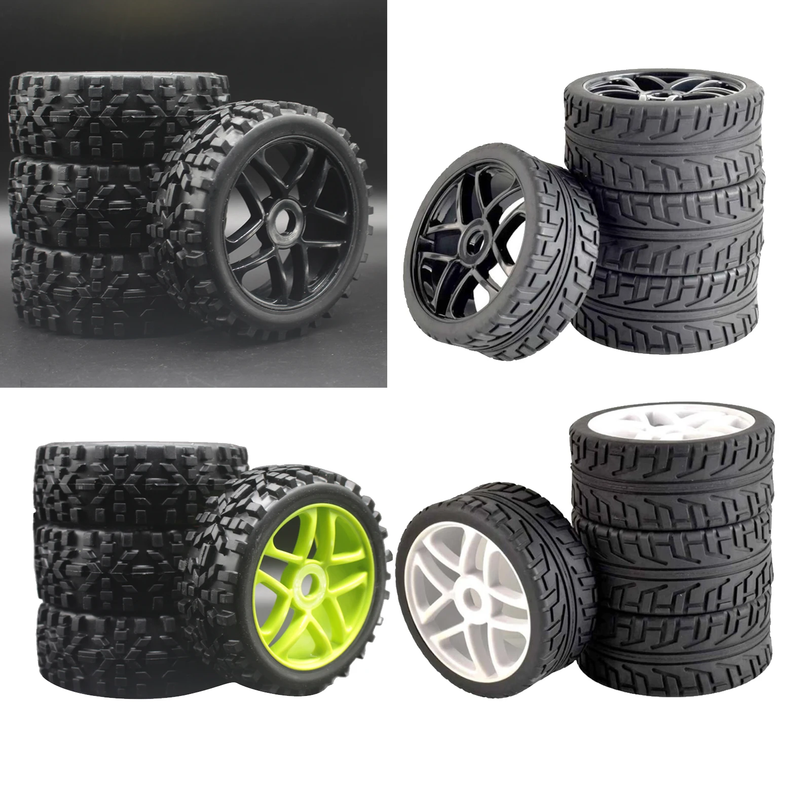 4 sztuk RC samochodów 1:8 skala Buggy krótki kurs opony zestawy kół dla HSP HoBao