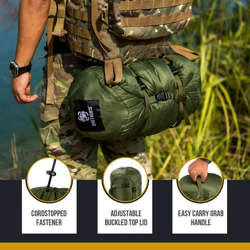 OneTigris bolsa compresión impermeable saco dormir acampada senderismo - imagen 3