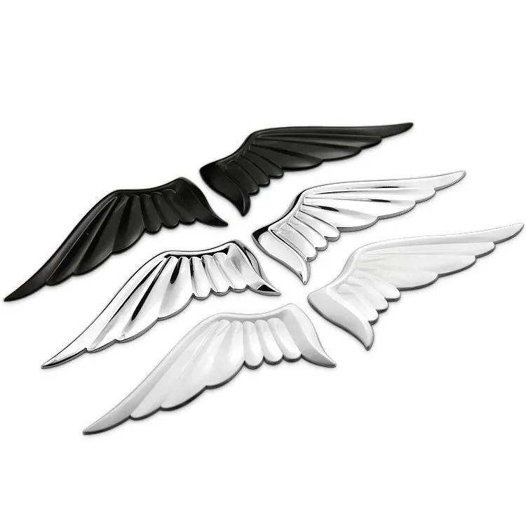 

1 Pair 3D Metal Stickers Angel Hawk Wings Emblem Car Fender Body Rear Trunk Badge For Nissan Volvo Honda Civic Accessories