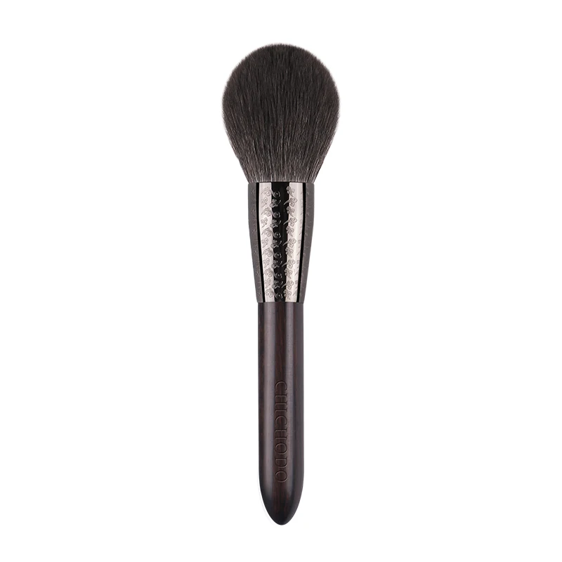 CHICHODO Makeup Brush-Luxurious Carved Ebony Animal Hair Series-Fox&Gray Rat&Goat Hair Powder Brush-Cosmetic Tools-Beauty-F101