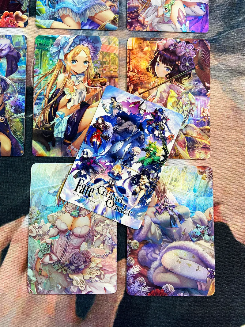 Lot de 9 cartes de Collection ACG pour fille, exquis, Fgo Fate/grand Order, réfraction No.1, pour fille Sexy, jeu à collectionner, dessin animé