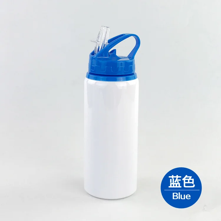 Sublimation Blank Logo Print 600ml water bottle Wide Mouth Drink bottles Sports travel Clear Matte Portable Drinkingwear