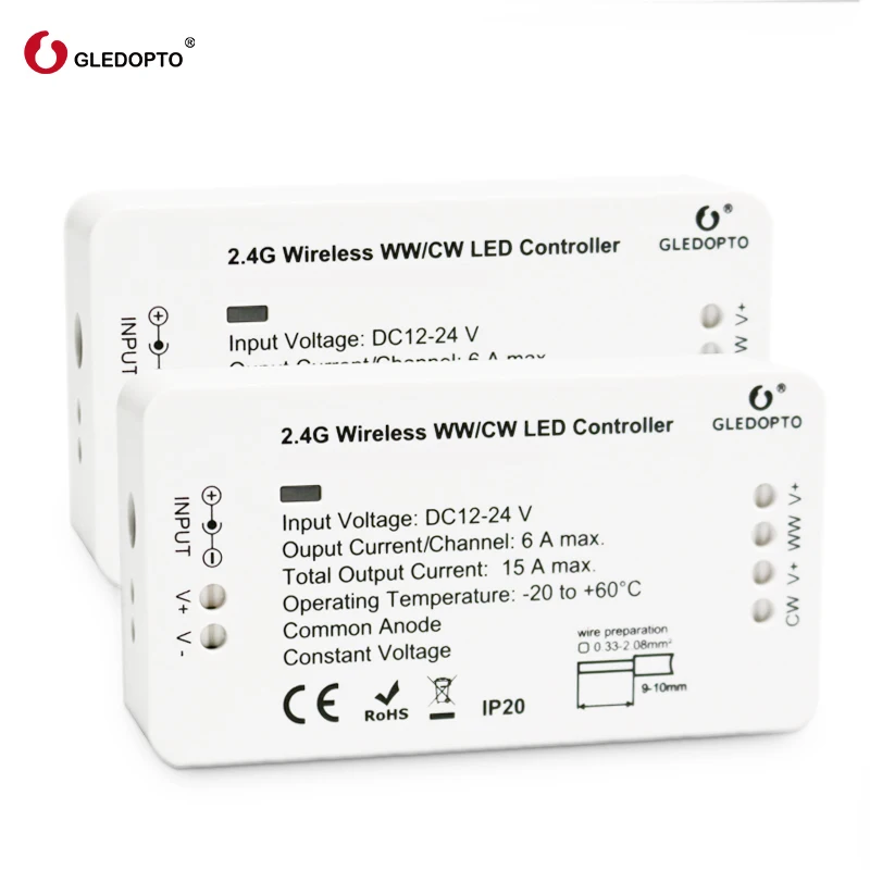 factory price WW/CW smart control zigbee system wireless control led lighting controller 12v-24v rgb dimming switch LED