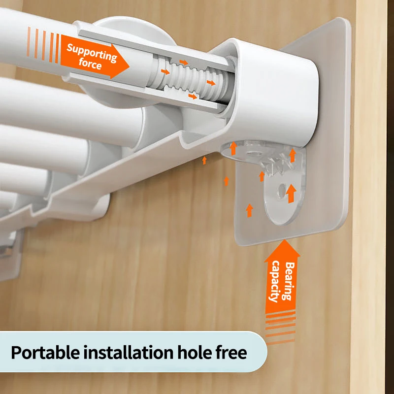 Layered Partition Bracket Shelf Support Hooks Sticker Punch-free Paste Screw Hook Triangle Bracket Support Shelf Hook 7x7cm