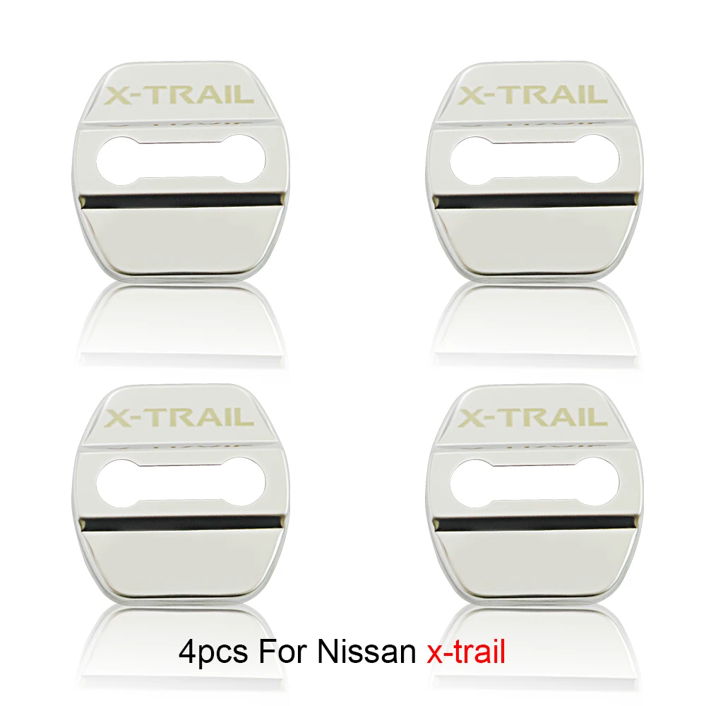 4pcs 3D stainless steel Car door protection cover Car sticker for nissan x trail t30 t31 t32 X-TRAIL Car sticker car accessories