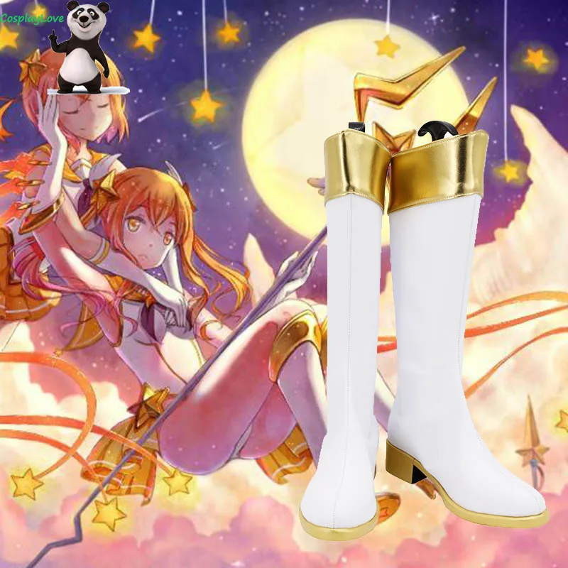 

GAME LOL Cosplay Magic Girl The Emperor of the Sands Azir White Shoes Cosplay Long Boots Leather Custom Made CosplayLove