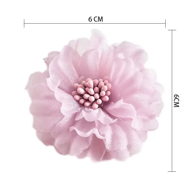 100pcs Fabric Artificial Lace Flower Chiffon Flower For Hair Accessories Headband Patch Applique Wedding Dress DIY Shoes Flower