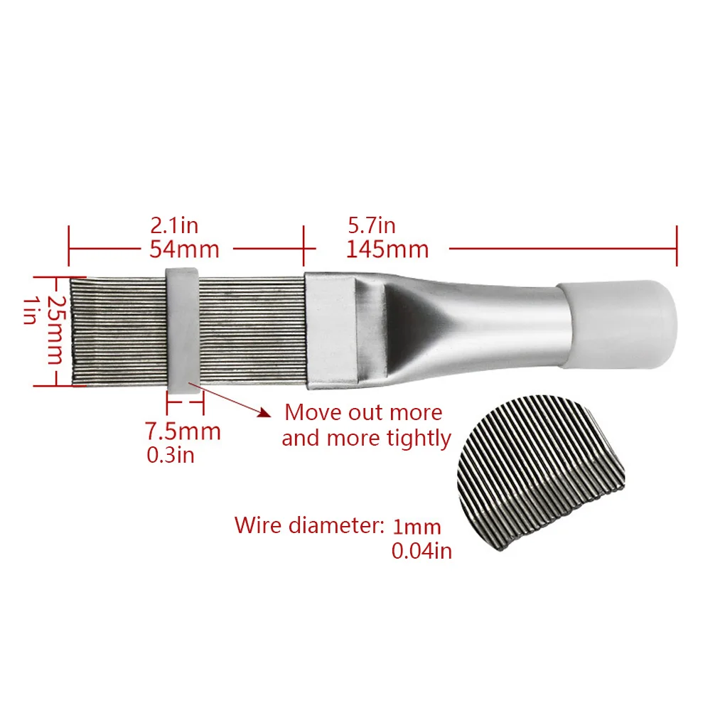 Air Conditioning Cleaning Comb Stainless Steel Fin Straightener Brush Air Conditioner Cleaning Tool