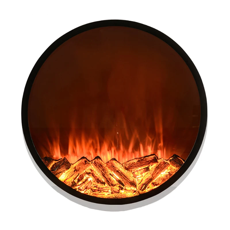 Camino elettrico a parete da 60*18CM camino elettrico rotondo europeo decorazione della casa camino a distanza intelligente