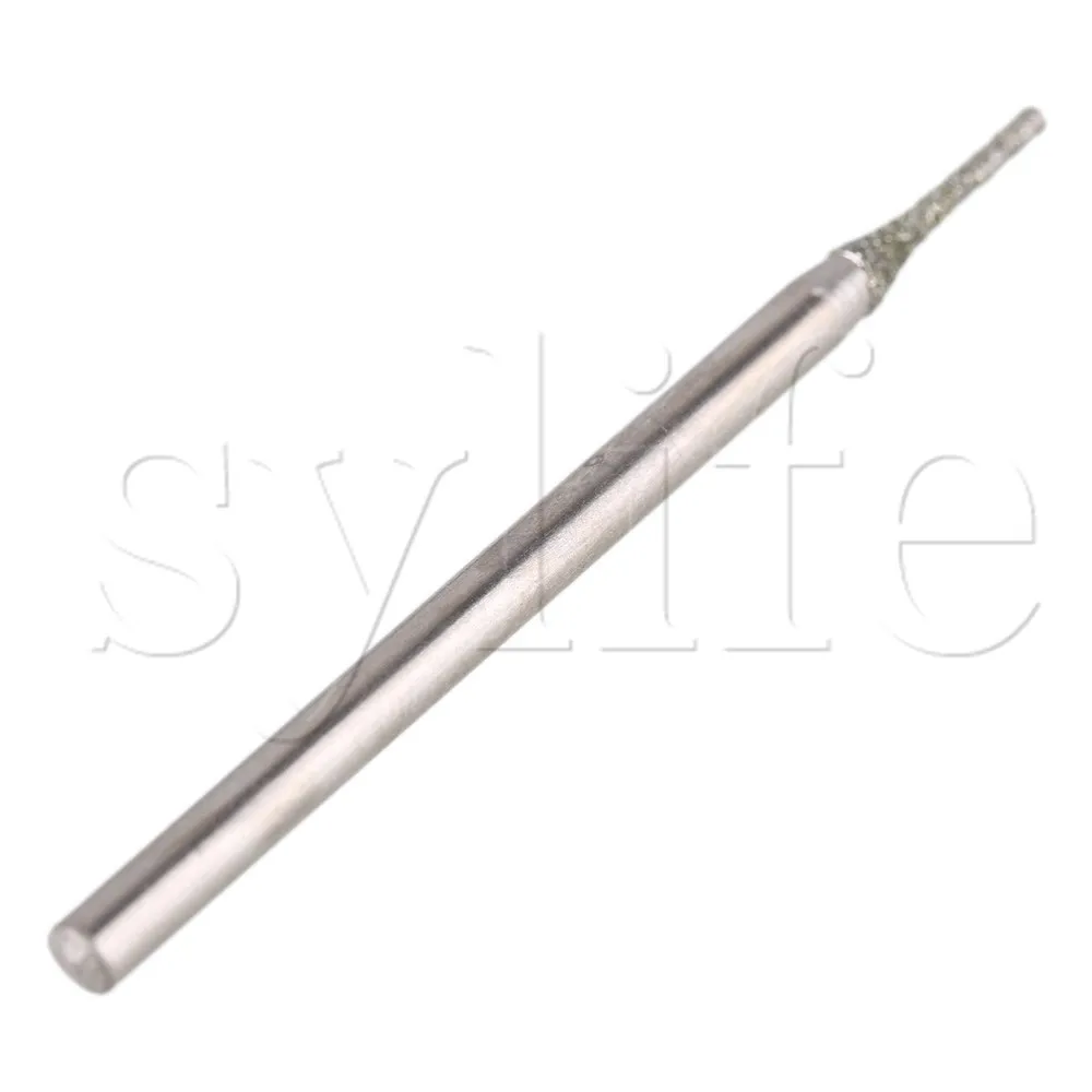 20 pcs 1.2mm Silver Bowlder Gems Diamond Coated Drill Bits Shank 2.3mm