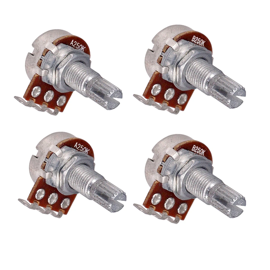 250K, Guitar Bass Long Split Shaft Potentiometer for Volume or Tone