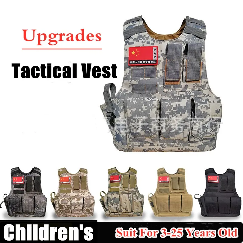 

Childrens CS Vest Equipment Clothes Body Armor Protective Waistcoat Outdoor Summer Camp Training Vest