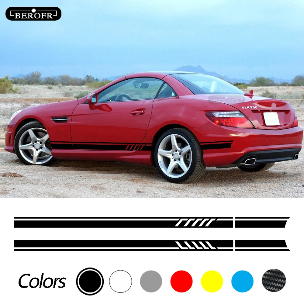 

Car Door Side Skirt Stripe Body 507 Style Decal Kit for Mercedes Benz SLK SLC Class R170 R171 R172 AMG SLK200 250 55 Accessories