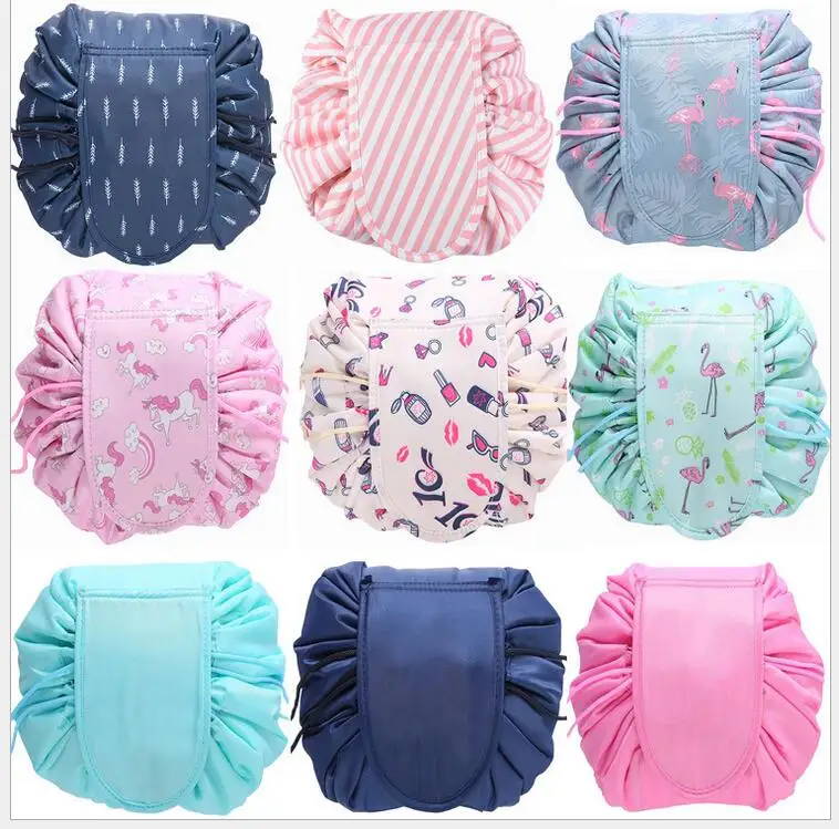 Women Travel Magic Pouch Drawstring Cosmetic Bag Organizer Lazy Make up Cases storage bag Kit Box Tools Toiletry Beauty Case