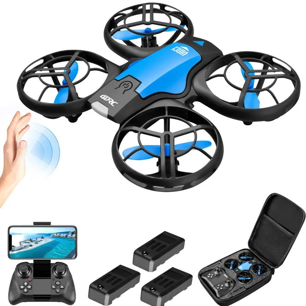 New V8 Mini Drone 4K 1080P HD Camera WiFi Fpv Air Pressure Altitude Hold Black Quadcopter RC Drone Toy