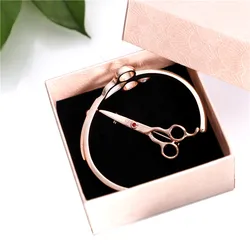 Fashion Barber use Women Bracelets & Bangles For Professional Hairdresser Designer Women Scissor Shape Bracelets