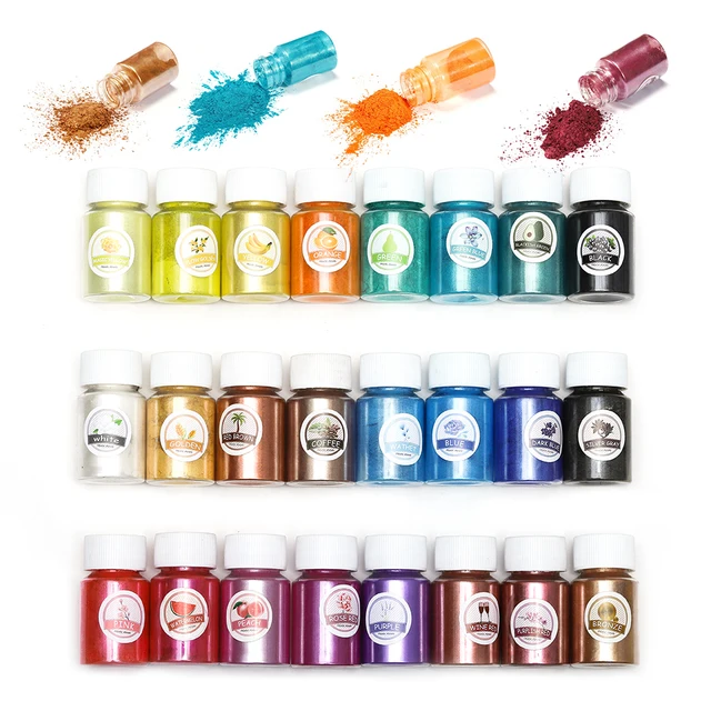 24 kolory 20ml DIY Handmade perłowy proszek mikowy żywica epoksydowa barwnik perłowy Pigment żywica klej pigmenty materiał do tworzenia biżuterii