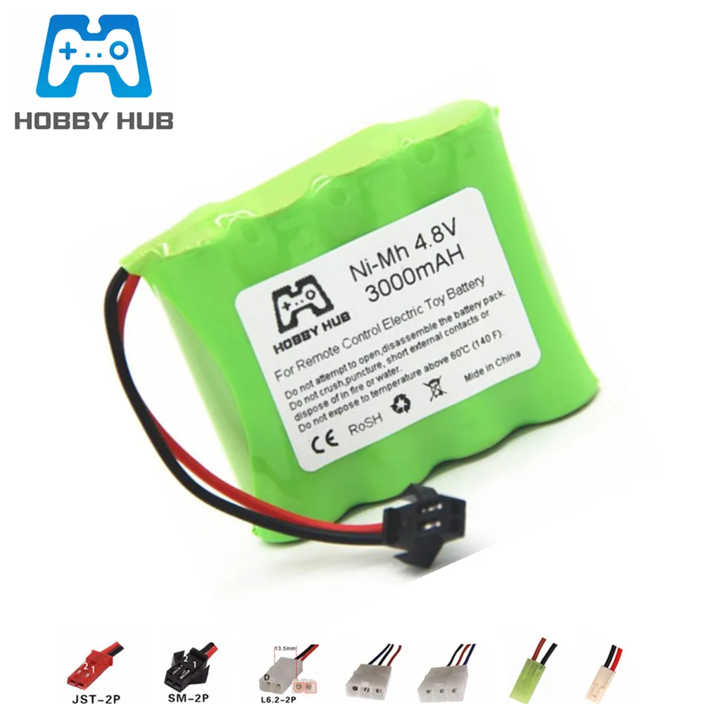2 Pçs/lote 4.8V 3000mah Recarregável NI-MH Bateria Para instalações de segurança de brinquedo Elétrico de brinquedo elétrico DO RC brinquedos peças de bateria AA
