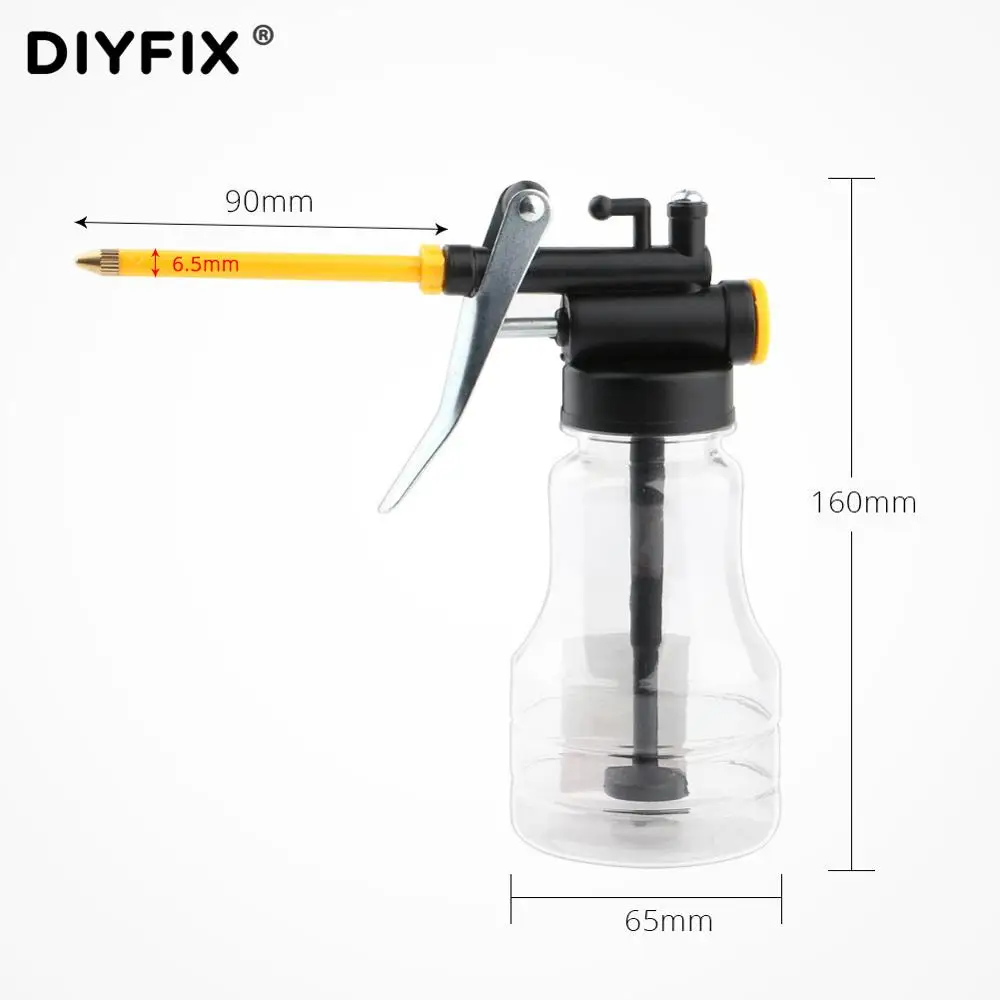 Пистолет для смазки DIYFIX, 250 мл, масляный насос, баночка для смазочного масла, пластиковый прозрачный шланг, масляный инжектор высокого давления, баночка для ремонта автомобиля