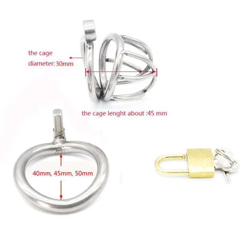 Prison Bird New High quality Male Chastity Device Bird Lock Stainless Steel Cock Cage A224