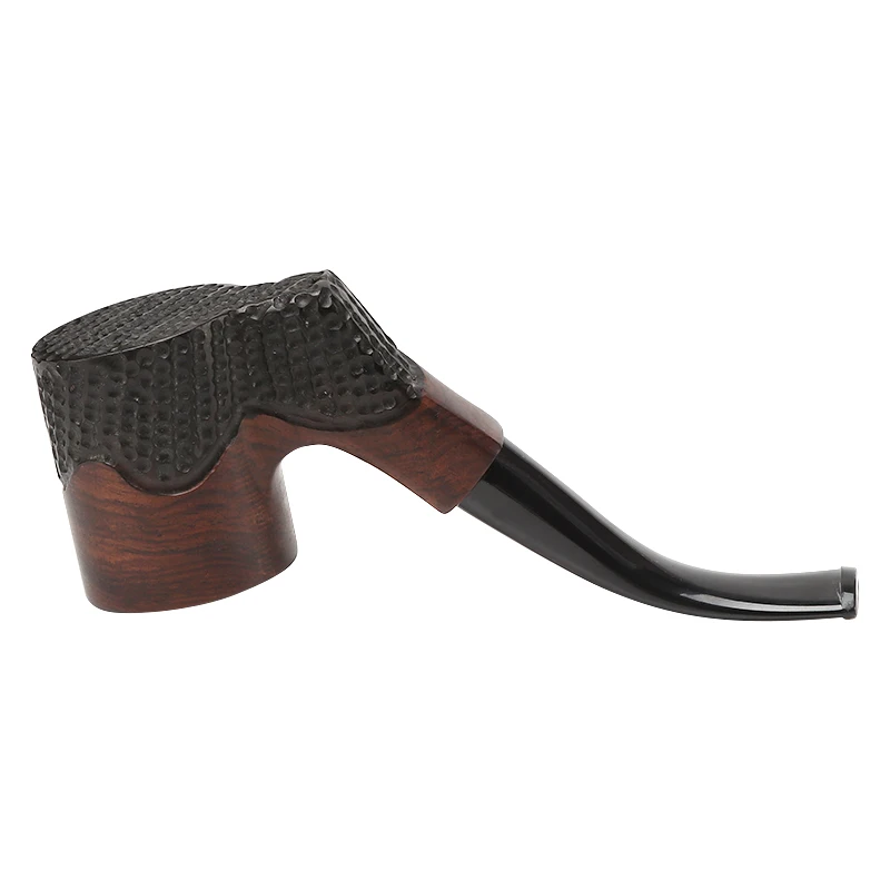 New Classic Smoking Pipe Creative Flat Bottom Tobacco Pipe Ebony Pipe 9mm filter Handmade Wooden Pipe Smoking Accessolries