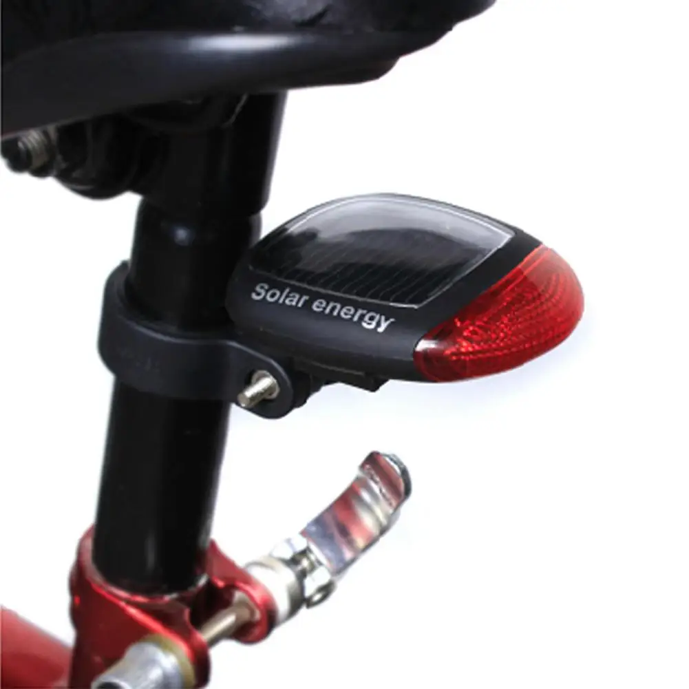 Bicycle Taillight Bike Solar Energy Rear LED Light Night Riding Warning Light For Cycling Bicycle Accessories