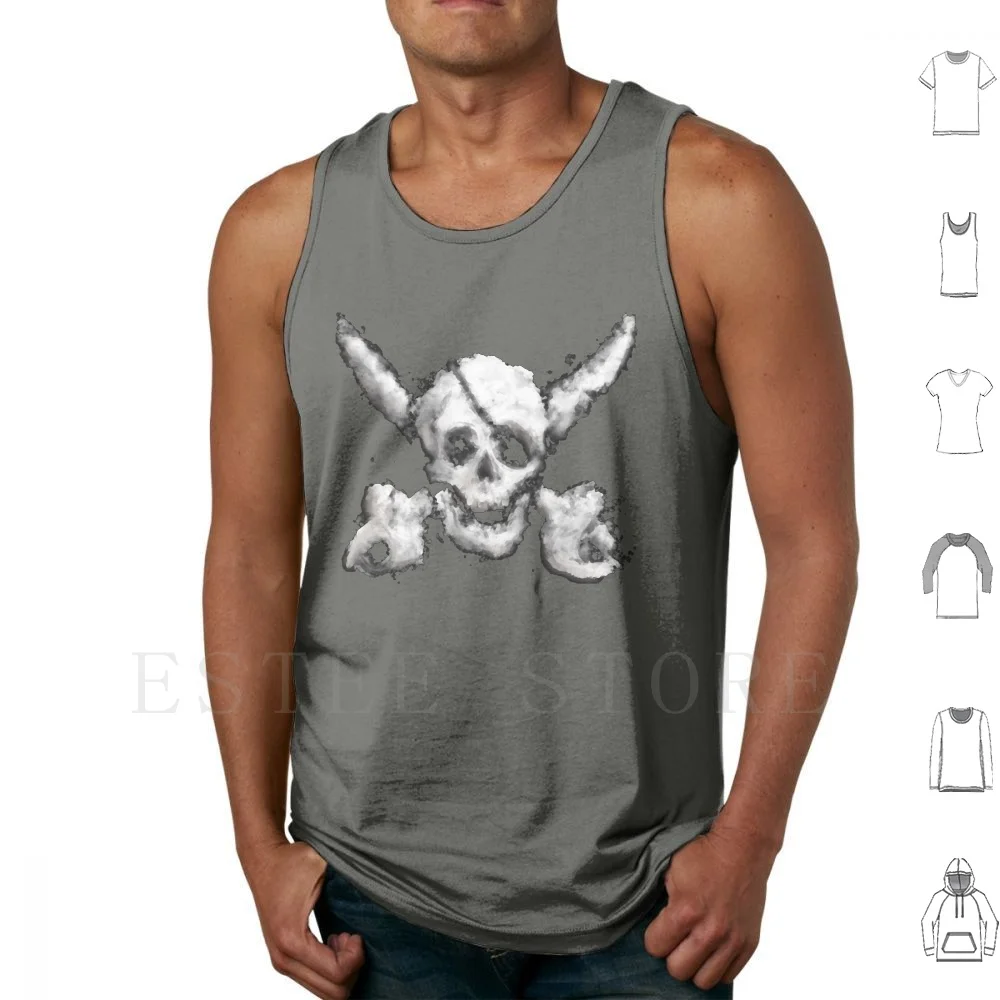 

Jolly Roger Tank Tops Vest Cotton Jolly Roger Pirates Pirate Sparrow Flag Pirate Flag