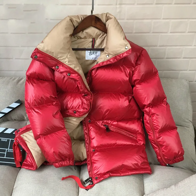 2020 Women's Down Jacket 90% White Duck Down Jackets Fashion Winter Short Coats Casual Abrigos Mujer Outwear Hiver Y1802