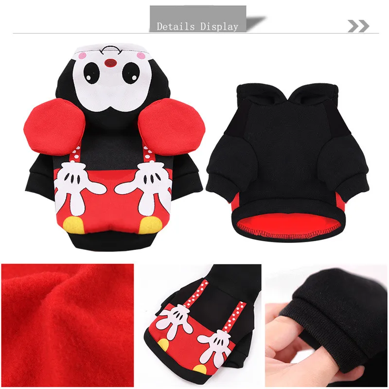 Autumn and Winter Couples Dog Clothes Cute Cat Dog Hoodies Shirt Pet Clothes New Year Clothes Cartoon Mouse Pet Baby Clothes