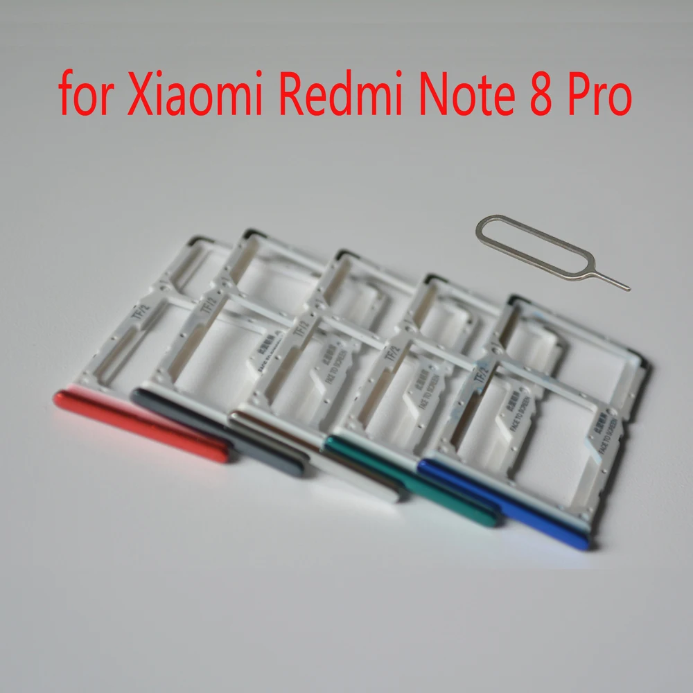 Pemegang Kartu Sim untuk Xiaomi Redmi Note 8 Pro Original Ponsel Perumahan Baru Micro SD Card Tray Adaptor Slot + Alat