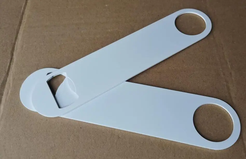 10pcs Sublimation DIY White Blank Stainless Steel Long Bottle Openers