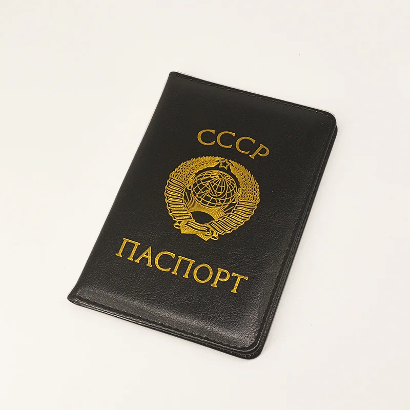 CCCP Ussr Passport Holder Russian Federation Case for Passports High Quality Pu Leather Travel Wallet Card Holder