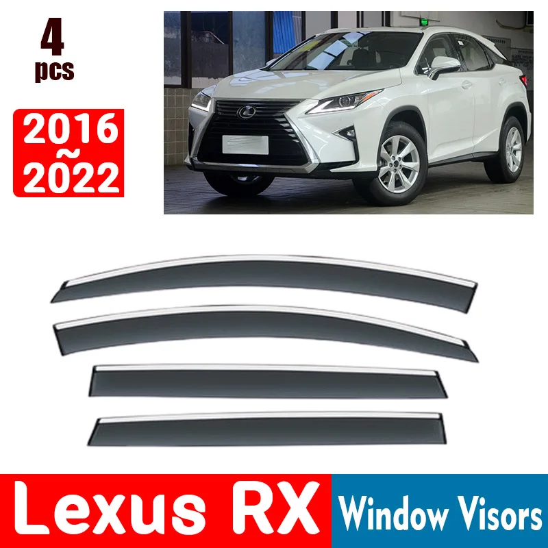 

FOR Lexus RX 350 270 300 400h 450h 450hl 2016-2022 Window Visors Rain Guard Windows Rain Cover Deflector Awning Shield Guard