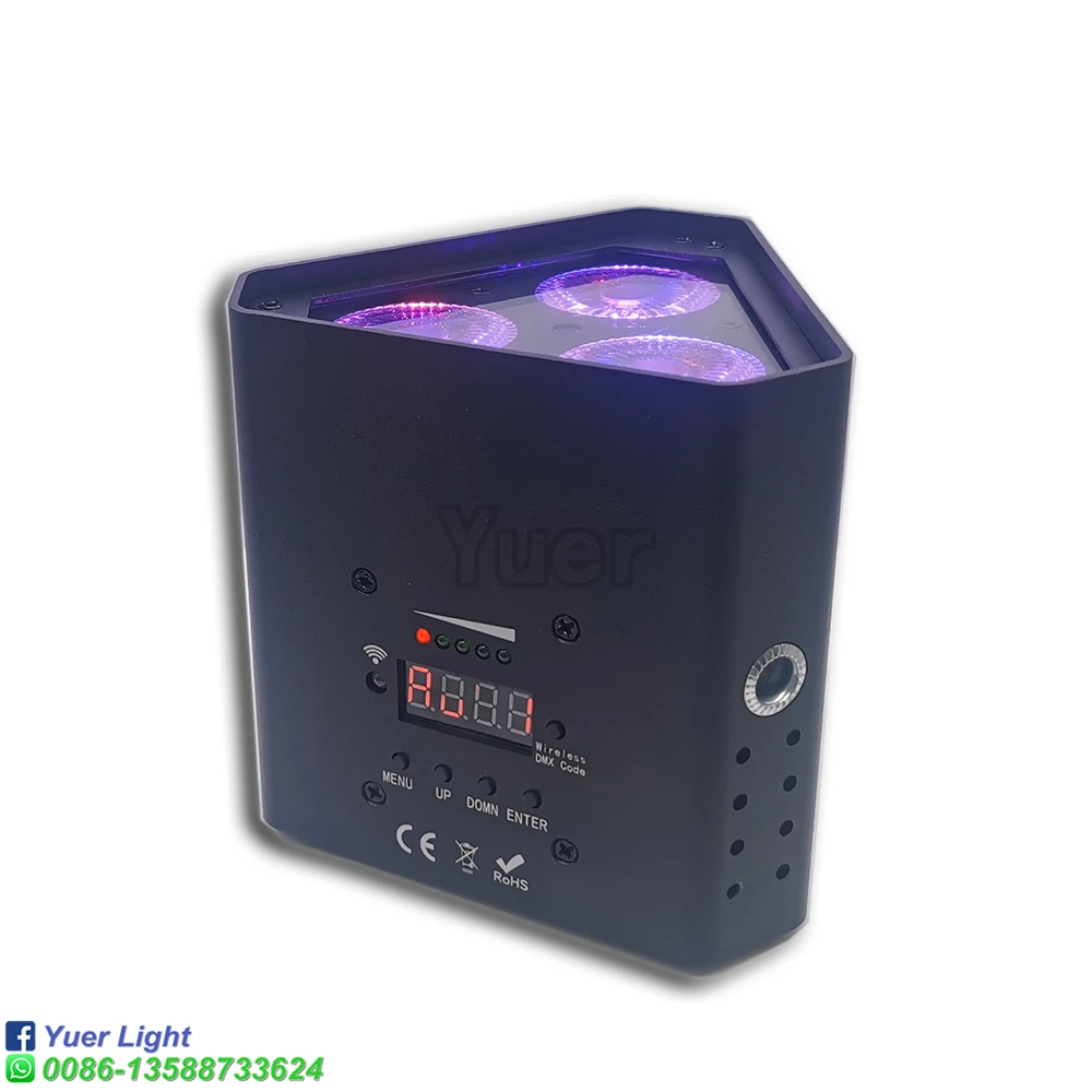 Mini 54W LED Battery Par Uplighting IR WiFi App Control DMX512 Wireless 3x18W RGBWA-UV 6in1 Disco Dj Wedding Party Stage Lights