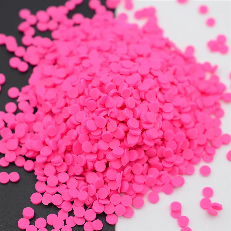 100g/500g/Lot 3MM Mini Polymer Clay Sprinkles Slice Lovely Dot/Round/Circle for Crafts Making, DIY Confetti