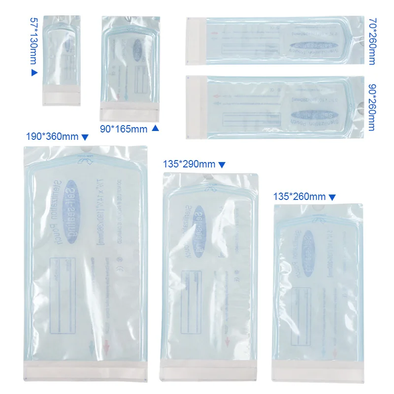 200pcs/box Dental Self Sealing Pouches Disposable Nail Tattoo Tool Storage Bag 7Types to Choose Can be Sterilization