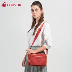 Fouvor 2024 New Fashion Waterproof Nylon Messenger Bag Women Simple Wild Canvas Casual Ladies Bag Oxford Shoulder Bag 2895-04