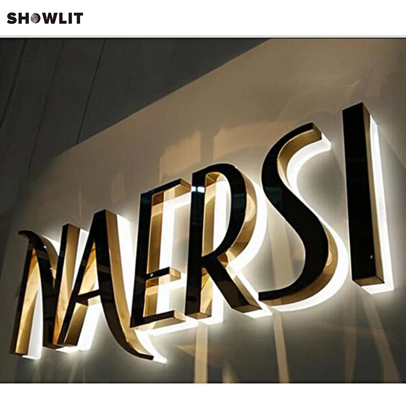 

Polished Outdoor LED Sign Letters Wateproof Warm White Backlit Numbers Sign