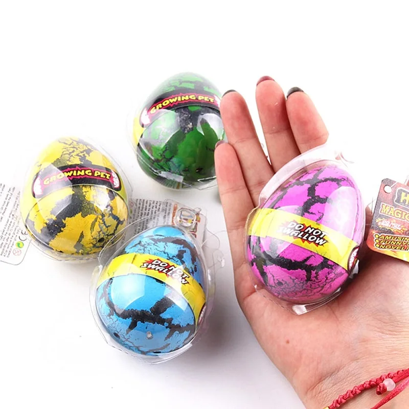 4PCS Dinosaur Eggs Hatching In Water Large Size Growing Animal Eggs Novelty Educational Toy Kids Gift