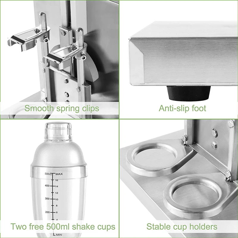 tea shaking machine Bubble Tea Shaker Milk Tea Shaker Machine Boba Tea Shaker Juice Coffee Milk Wine Double Cups shaker machine