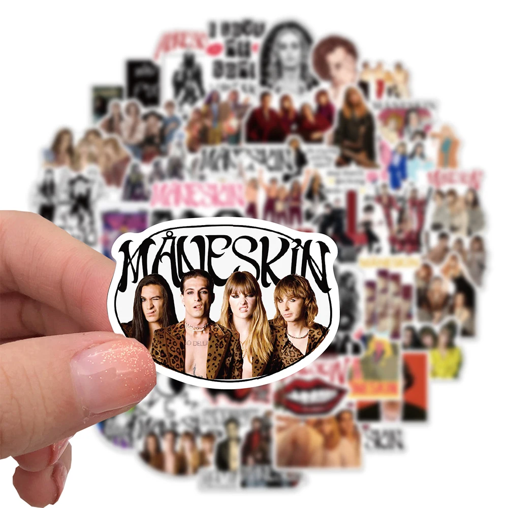 10/30/50PCS Fashion Maneskin Rock Band Graffiti Stickers Skateboard Guitar Suitcase Freezer Motorcycle Sticker Decal Kid Gift