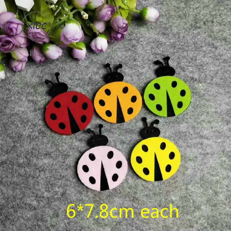 T-N Non-woven Toy Animal Ladybug Bee Panda Butterfly Felt DIY Pack Kindergarten Decoration Primary School Classroom Wall Sticker