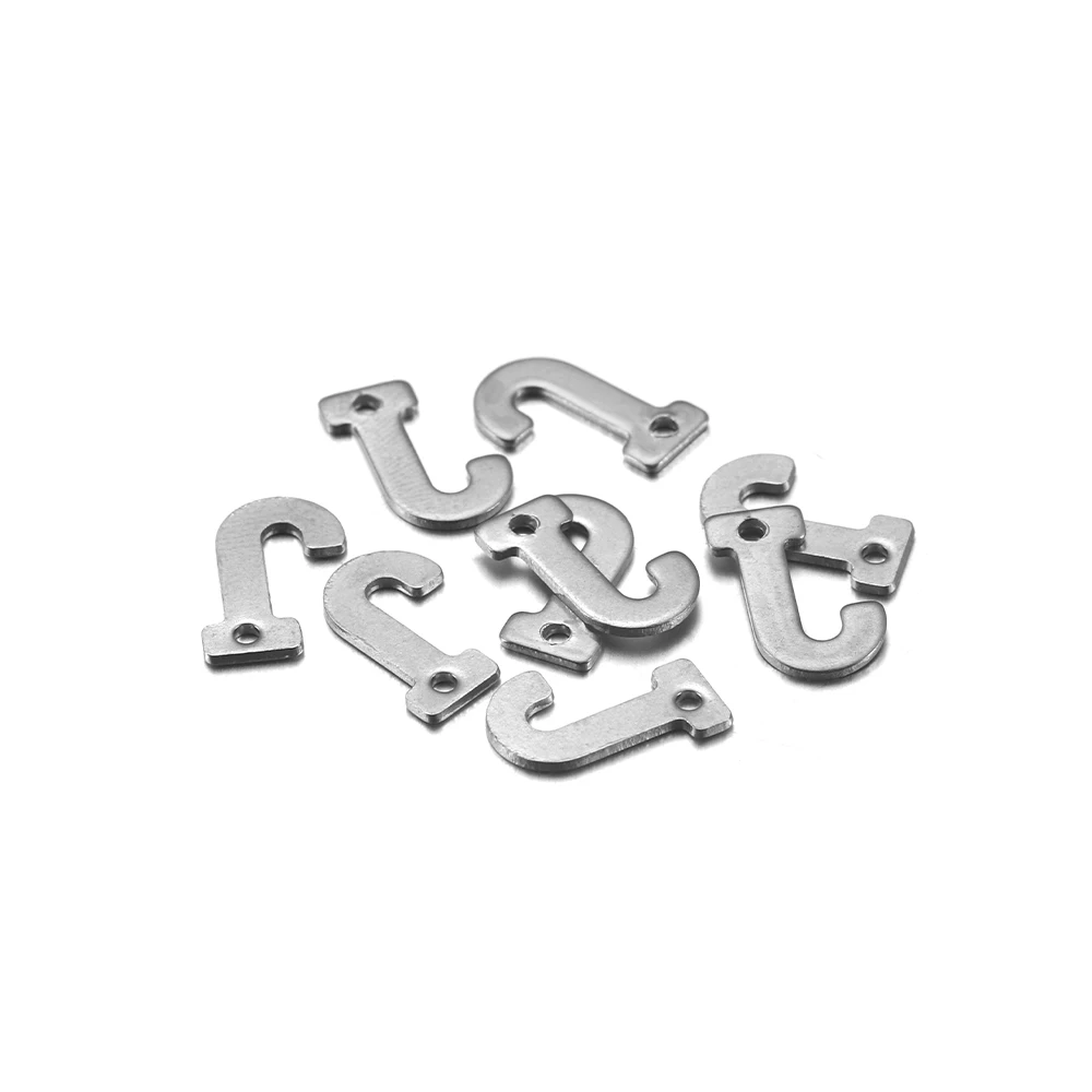 26-50 pz 11.5x9.5mm dalla A alla Z 26 lettera pendenti con ciondoli in acciaio inossidabile per le donne collana orecchini gioielli fai da te