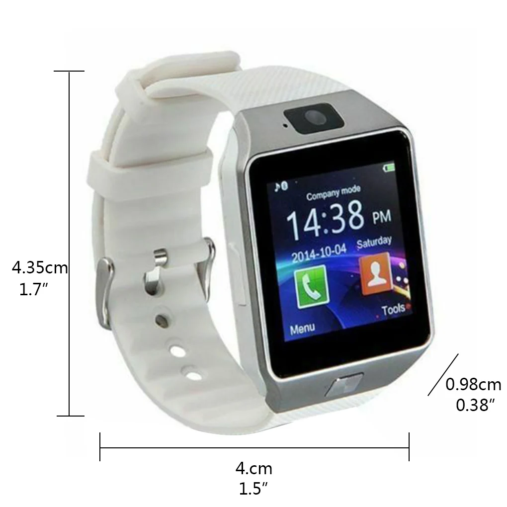 DZ09 Bluetooth Sport Smart Watch Support SIM Card 1.56 inch Touch Screen Wristwatch for iPhone for Samsung