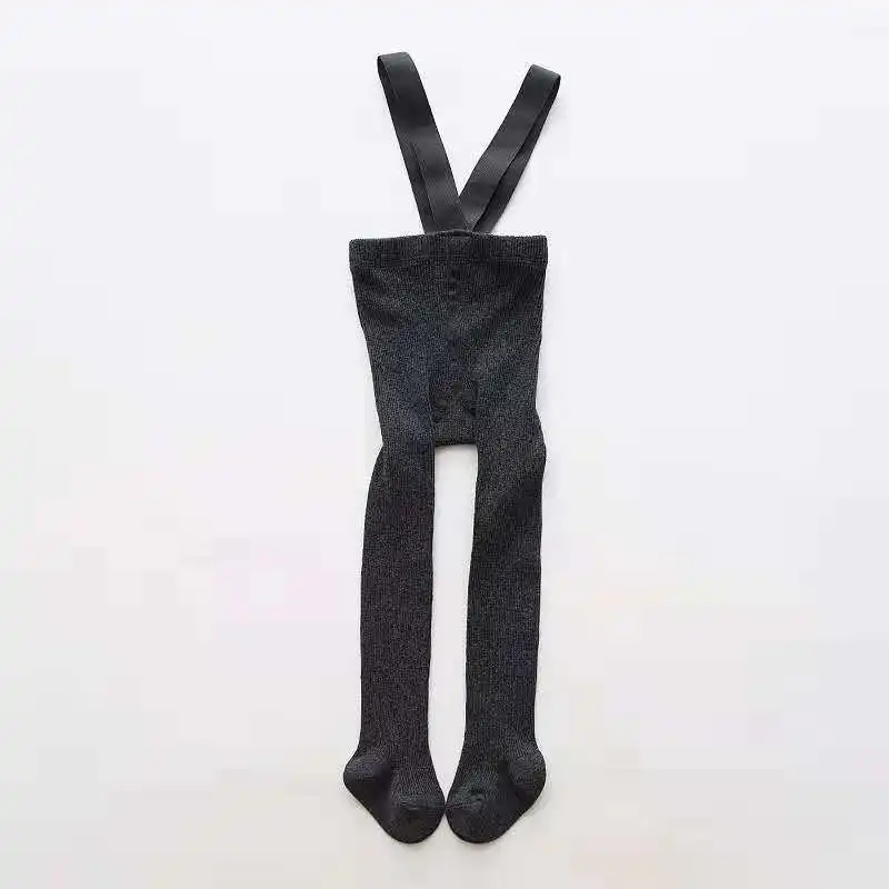 Baby Kids Suspender Pantyhose Spring Autumn Girls Boys Cute Solid Color High Waist Bandage Overall Breathable Leggings