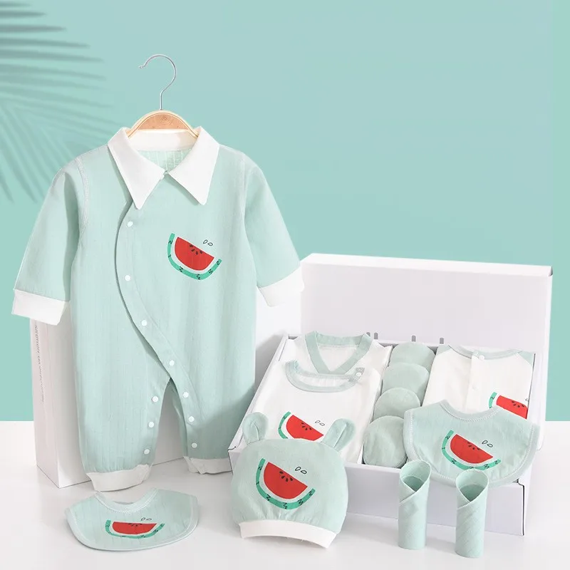 18/23/25pieces Pure Cotton Newborn Baby Clothes  Baby Clothes Set 0-6 Months Summer Kids Clothes Suit Unisex With Box