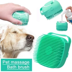 Silicone Pet Dog Massage Bath Brush Cat Comb Grooming Tools Accessories Short Hair Puppy Shampoo Bathing Brushes