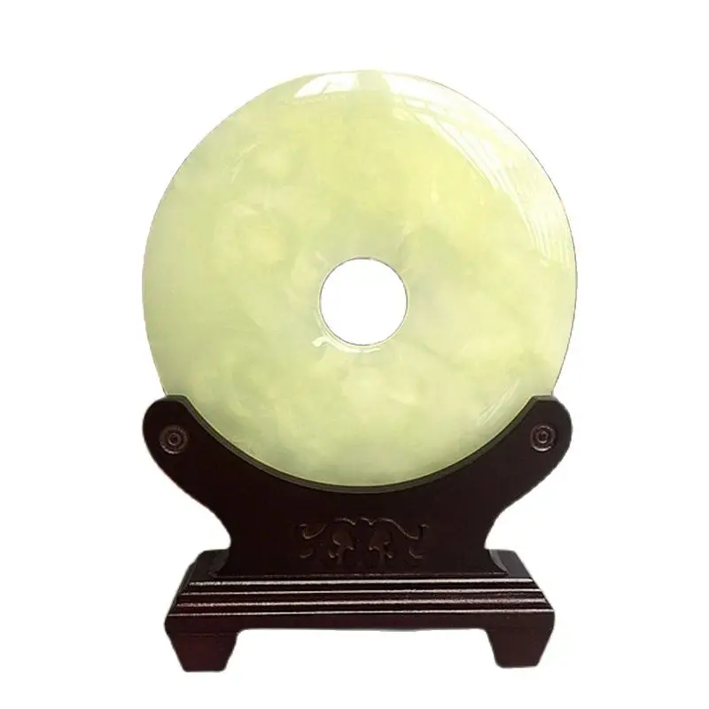 Chinese Natural Jade Ping, Heshi Jade  Bi, Peace Home Furnishing Jewelry Ornaments