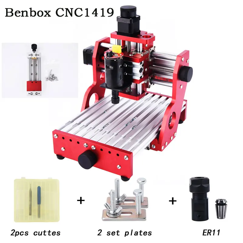 Máquina de grabado CNC Benbox CNC1419, ensamblaje de Metal completo, cortadora de grabado de Metal, grabado de escritorio pequeño